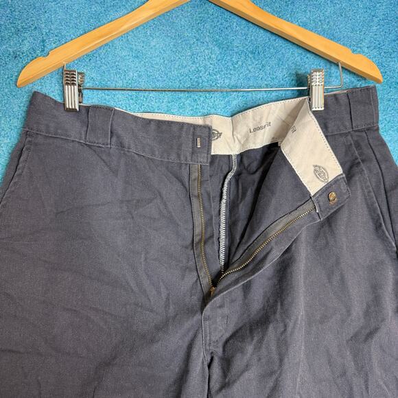 Dickies Utility Work Shorts Mens 36 Navy Blue Loose Fit 34x12 Made Nicaragua - Picture 10 of 14